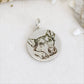 ciondolo animale personalizzato ritratto. charm tondo in argento 925
