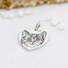 ciondolo gatto personalizzato charm cuore con ritratto del tuo cucciolo