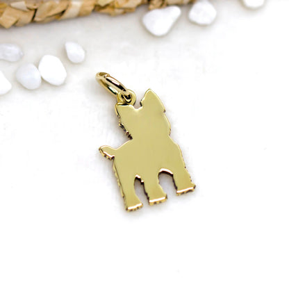 ciondolo yorkshire argento da inserire nella tua collana o bracciale