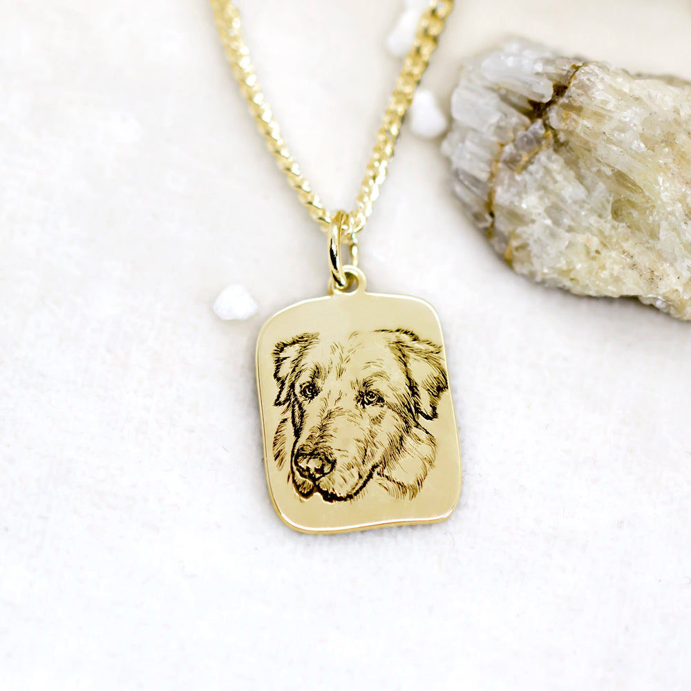 Collana Ciondolo Dog Tag Personalizzata Con Foto E Iniziali - Acciaio Inox Unisex