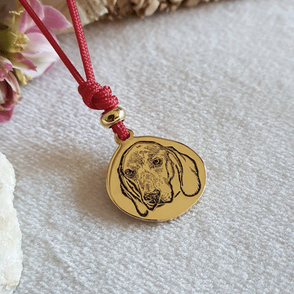 Collana personalizzata animale domestico - Cordino tondo donna