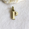 ciondolo lettera iniziale p argento o ottone da appendere al tuo gioiello