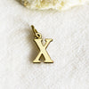collana con lettera - ciondolo lettera x argento o ottone