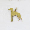 ciondolo levriero argento o ottone con cordino in regalo