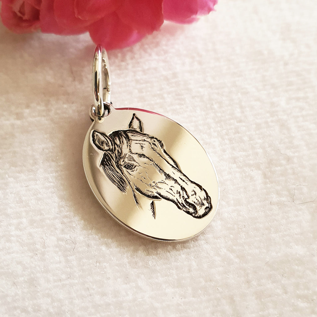 Charm ovale cavallo gatto cane - Petsoul Jewelry