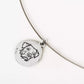 collier rigido con ciondolo cane