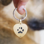 portachiavi cane personalizzato cuore con zampa del tuo cane o gatto